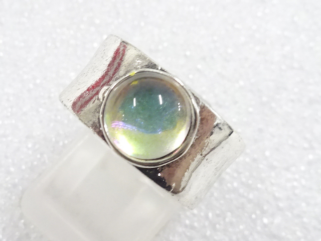 JAPANESE KIMONO / ANTIQUE CRYSTAL RING (SIZE 17)